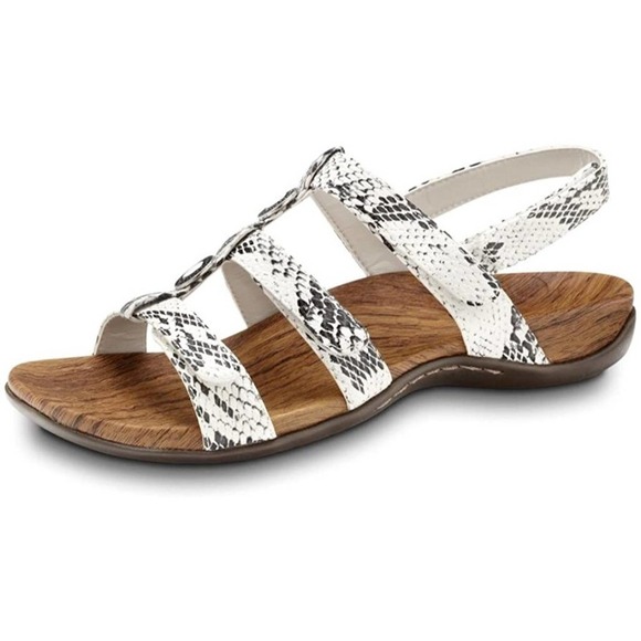 Orthaheel Vionic Yasmin Snakeskin Footbed Sandal, Size 6 - Picture 1 of 13